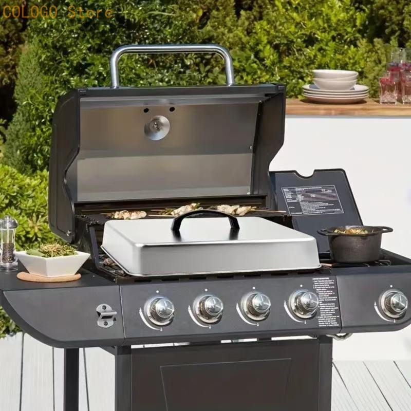 Camping Cooking Flat Top - Coperchio per alimenti quadrato per cotture