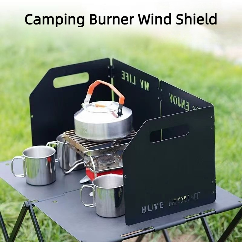 Camping Hiking Cooking - Paravento per Fornello da Campeggio Pieghevole