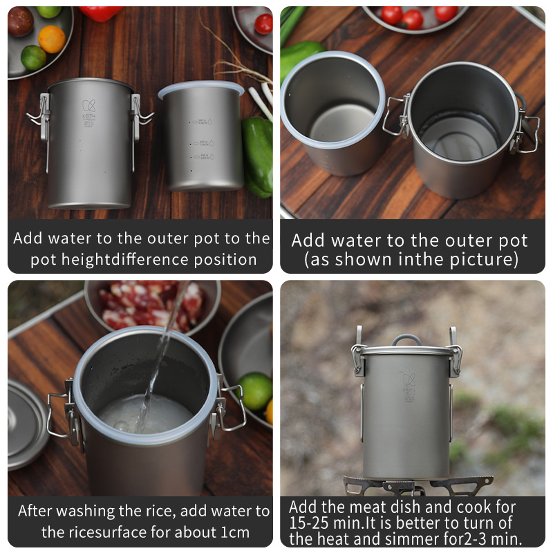 KEITH Pentola per riso in tita - Camping Hiking Cooking recensione e prezzo