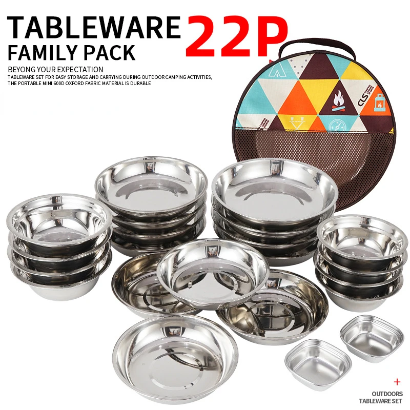 Set da 22 pezzi di piatti da c - Camping Cooking Dining Set recensione e prezzo