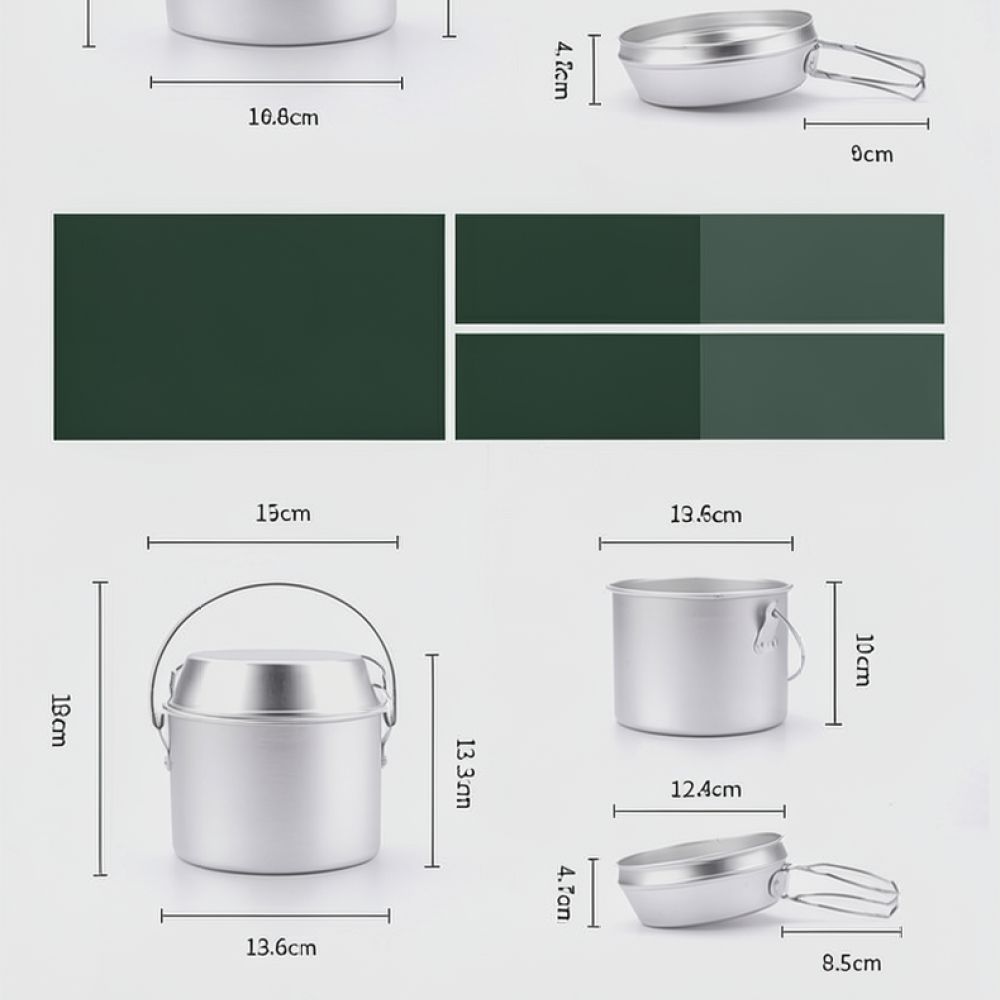 Set di pentole e padelle porta - Camping Cooking Dining Set recensione e prezzo