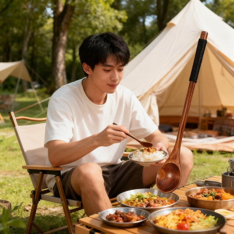 Set da pranzo in legno cucchia - Camping Cooking Dining Set recensione e prezzo