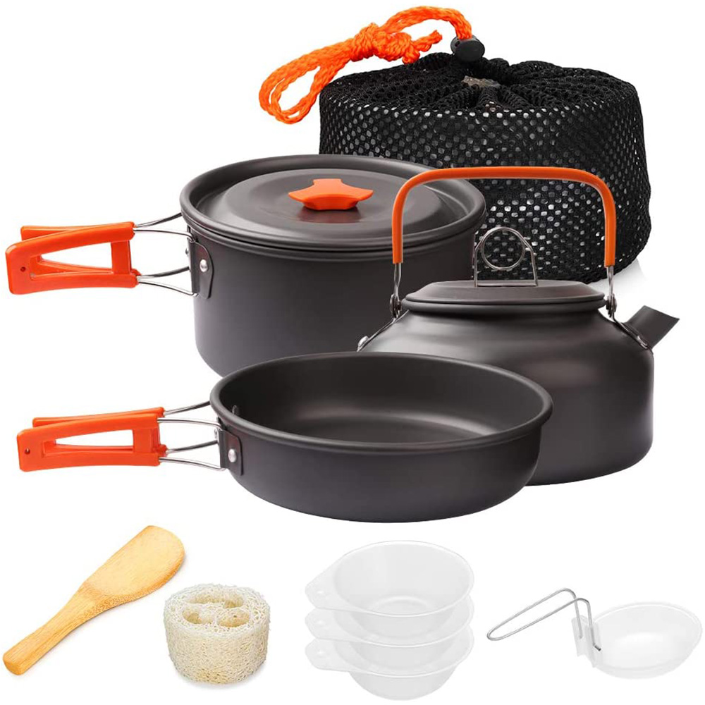 1 pz/1 set kit di pentole da c - Camping Cooking Organizer recensione e prezzo