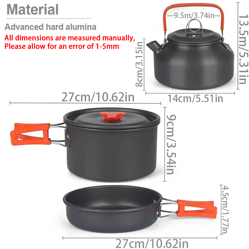 1 pz/1 set kit di pentole da c - Camping Cooking Organizer recensione e prezzo