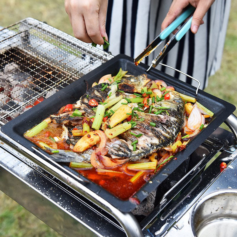 Padella per grigliare quadrata - Camping Hiking Cooking recensione e prezzo