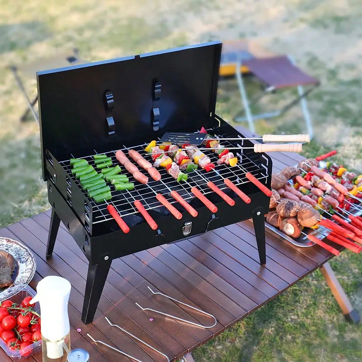 1 barbecue portatile a carbone - Camping Hiking Cooking recensione e prezzo