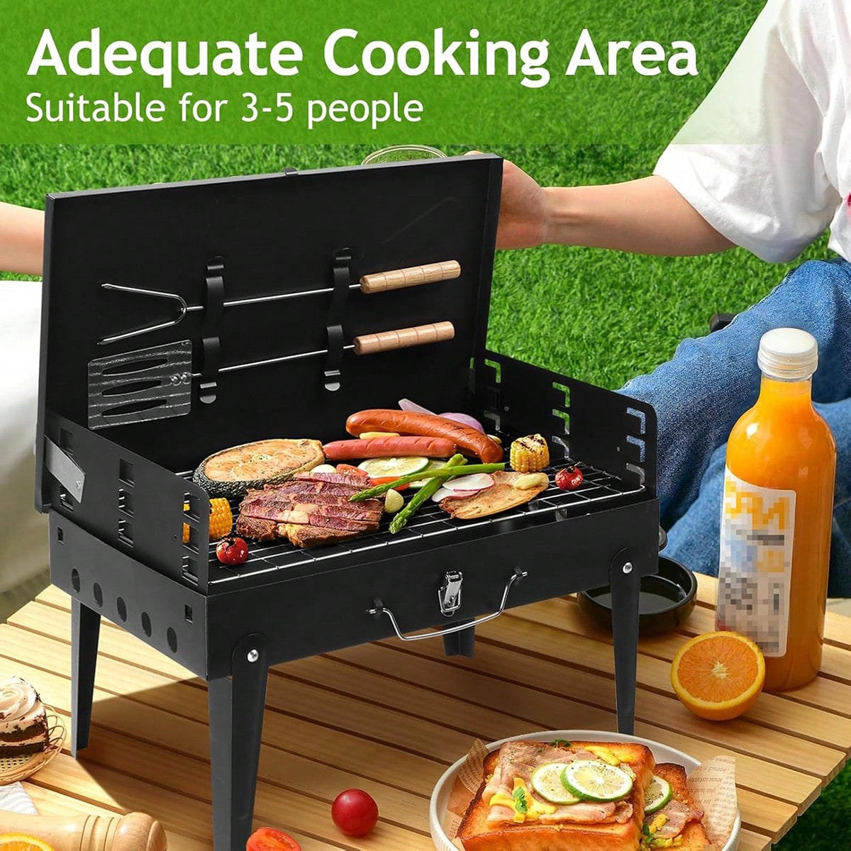 1 barbecue portatile a carbone - Camping Hiking Cooking recensione e prezzo